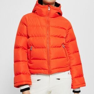BOSS X PERFECT MOMENT HOODED JACKET WITH CAPSULE DETAILING ORANGE